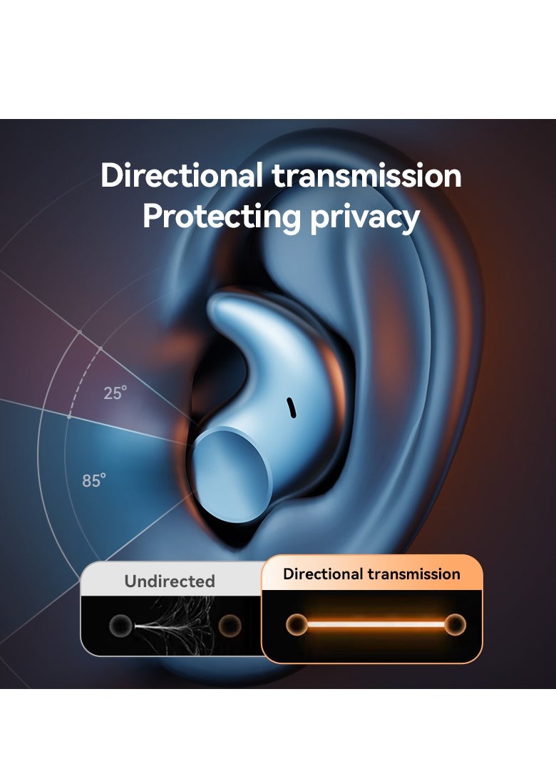 2025 New Sleep Bluetooth Earbuds – TWS Mini Wireless In-Ear Headphones, Noise Cancelling, Pressure-Free for Side Sleepers, Long Battery Life (58 Hours), 6 Hours Playback, Smart LED Power Display