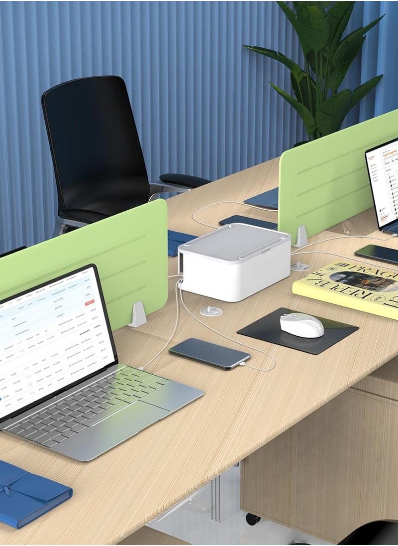 Power Strip with Cable Management Box, Redagod Surge Protector 8 Outlets and 3 USB Ports with Switch Control, 6.6 ft Flat Plug Extension Cord, Organizer Charging Station for Kitchen, Dorm, Office,Home