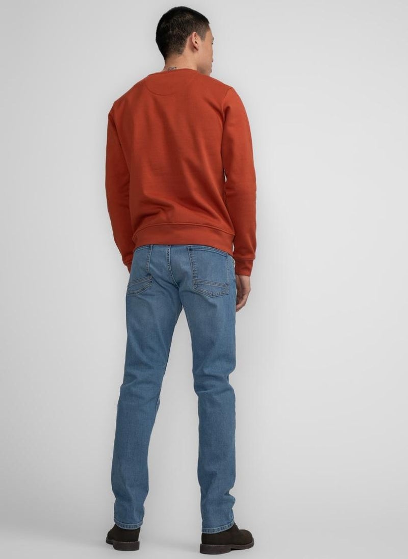 Men Sweater Round Neck Print