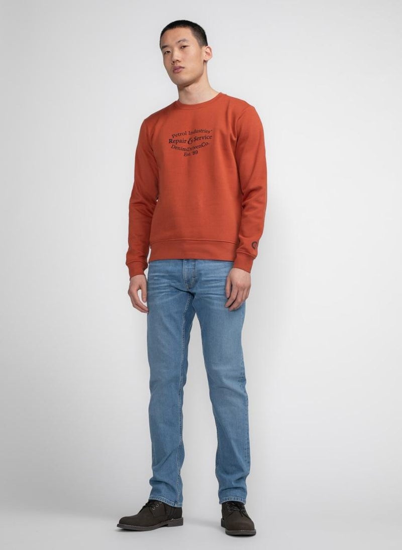 Men Sweater Round Neck Print