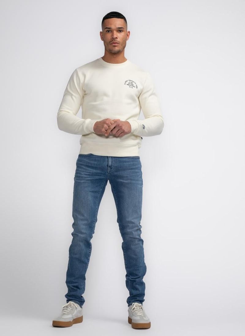 Men Sweater Round Neck Print