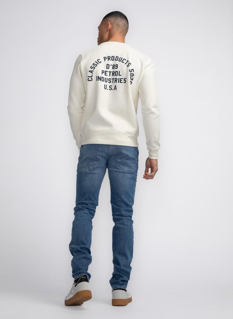 Men Sweater Round Neck Print