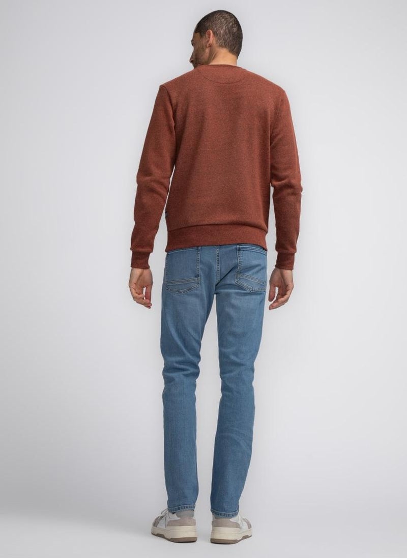 Men Sweater Round Neck Print