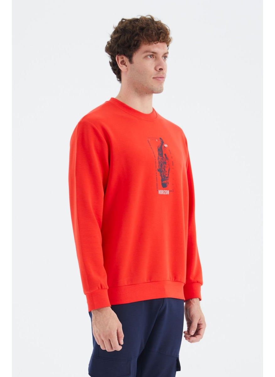 Fiesta O Neck Print Detailed Comfortable Fit Men's Sweatshirt - 88283