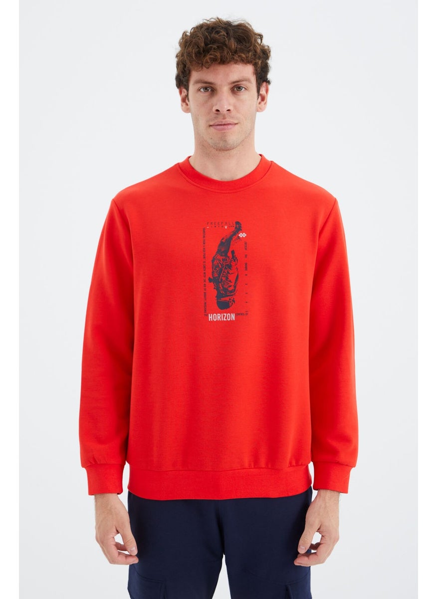 Fiesta O Neck Print Detailed Comfortable Fit Men's Sweatshirt - 88283
