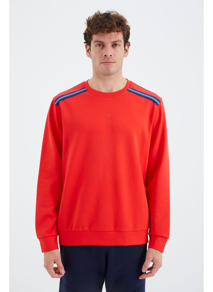 Fiesta O Neck Shoulder Stripe Detailed Relaxed Fit Men's Sweatshirt - 88279