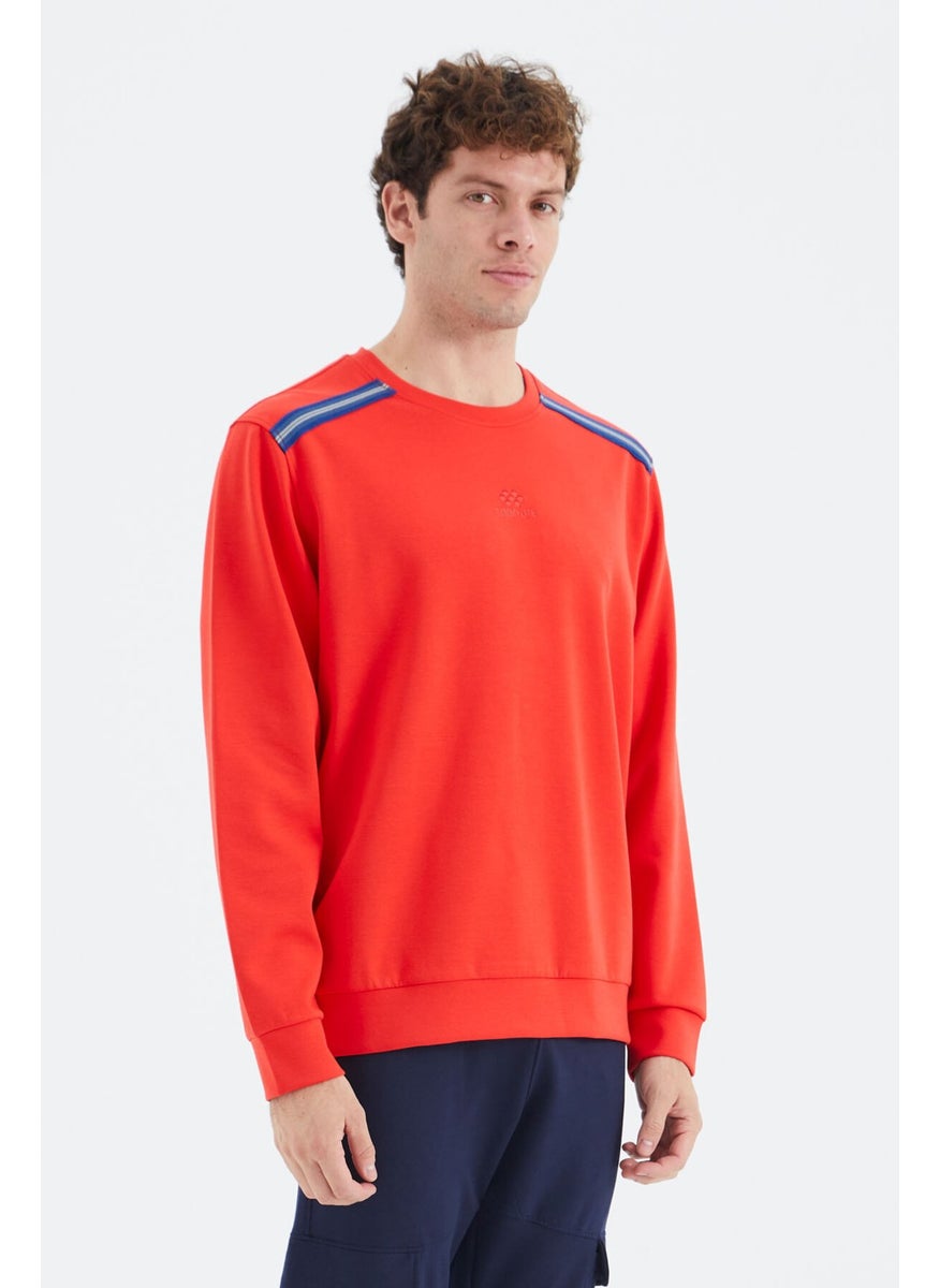 Fiesta O Neck Shoulder Stripe Detailed Relaxed Fit Men's Sweatshirt - 88279