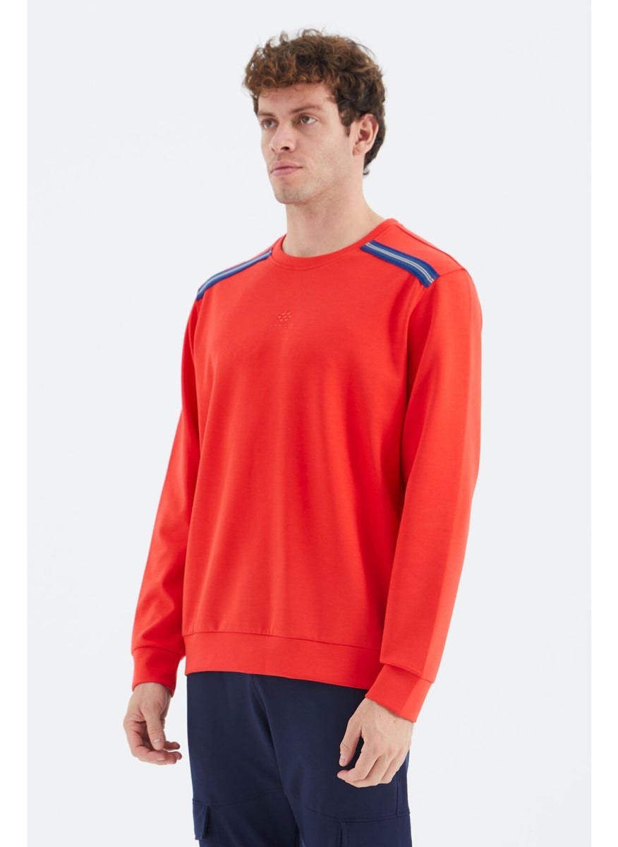 Fiesta O Neck Shoulder Stripe Detailed Relaxed Fit Men's Sweatshirt - 88279