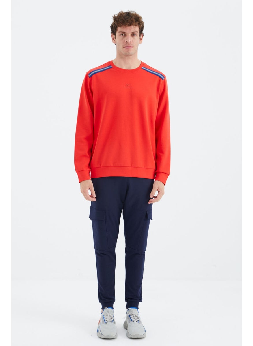 Fiesta O Neck Shoulder Stripe Detailed Relaxed Fit Men's Sweatshirt - 88279