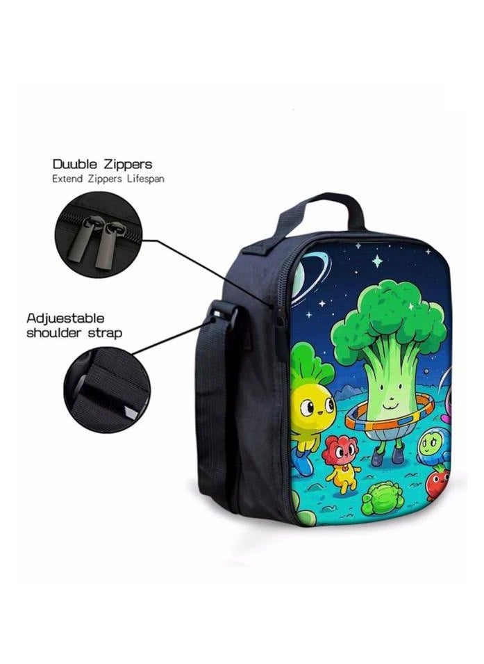 Cartoon three-piece schoolbag with zipper - 398
