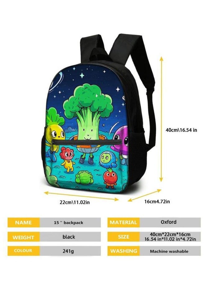 Cartoon three-piece schoolbag with zipper - 398