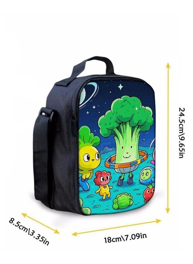 Cartoon three-piece schoolbag with zipper - 398
