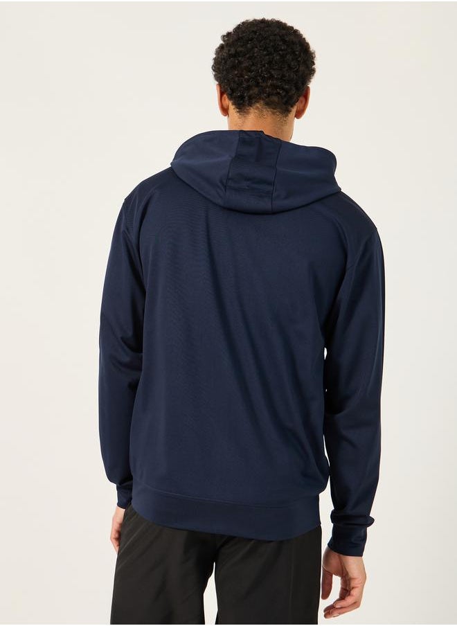 Hooded Training Jacket with Sleeve Zipper Detail