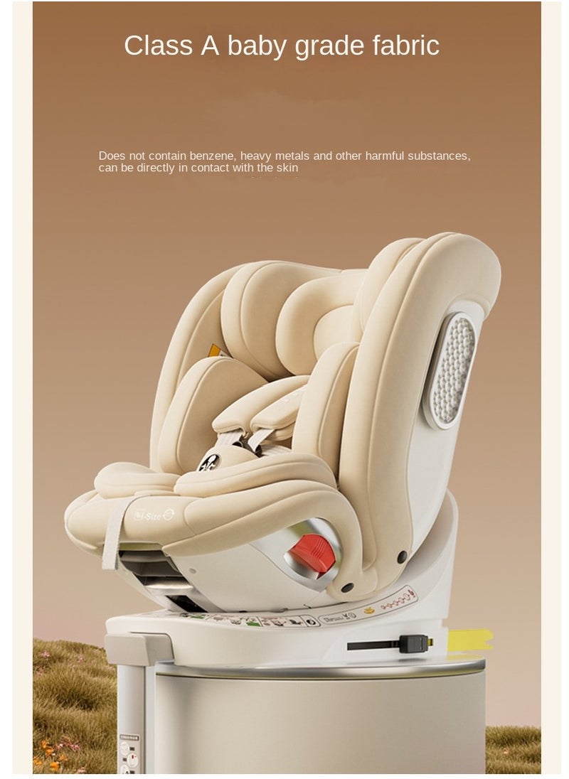 German DWARFOO Portable Car Seat for Babies & Children Aged 0 - 12, with 5 - Point Harness & Foldable Support Leg, Ideal for In - car Use- White