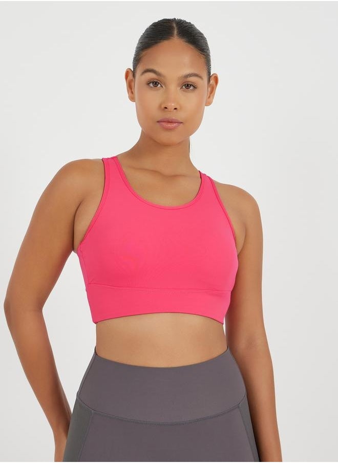 Back Cut Out Detail Medium Impact Sports Bra