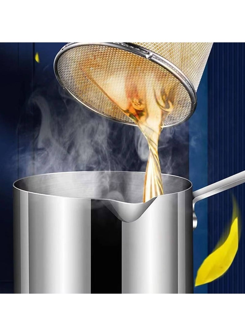Deep Frying Pot Kitchen Fryer With Strainer Stainless Steel Tempura Fryer Pan Fry Pot Chicken Fried Chicken Cooking Tools