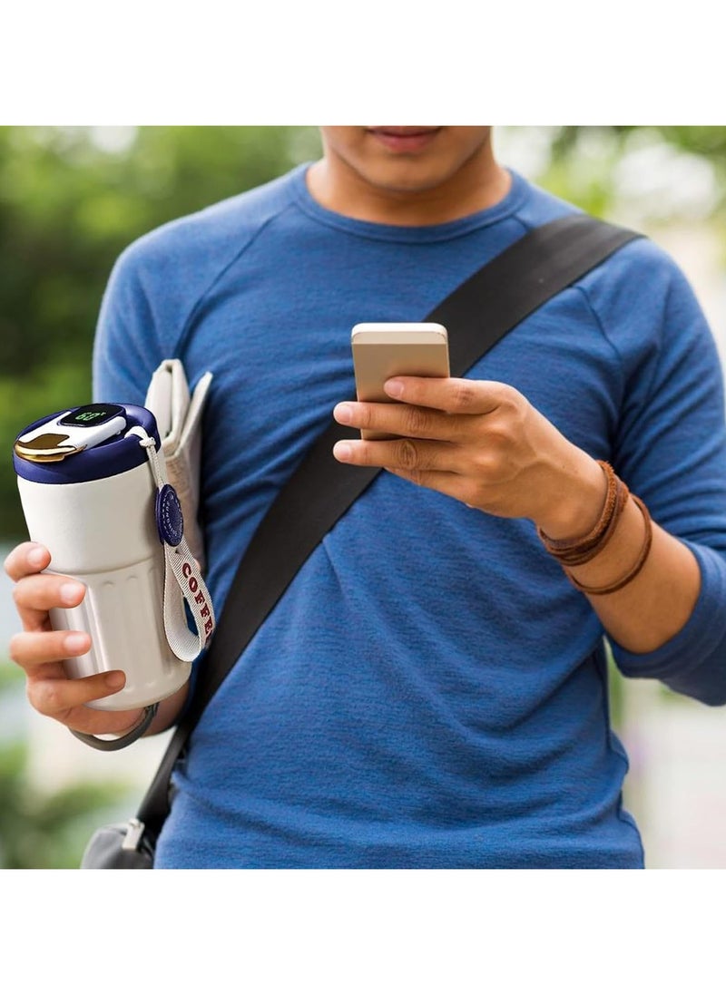 Smart Vacuum Flask, Digital LED Temperature Smart Coffee Mug, 450ml Portable Vacuum Insulated Travel Mug, Water Bottle Spill Proof for Home Car Travel