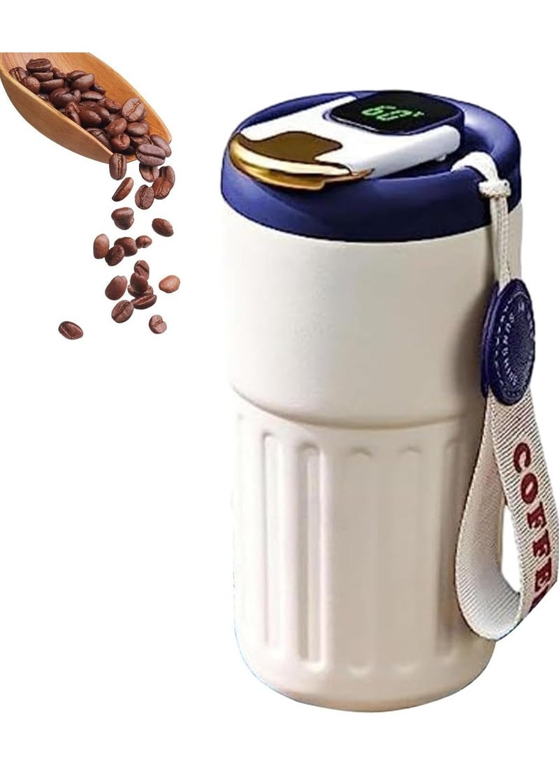 Smart Vacuum Flask, Digital LED Temperature Smart Coffee Mug, 450ml Portable Vacuum Insulated Travel Mug, Water Bottle Spill Proof for Home Car Travel