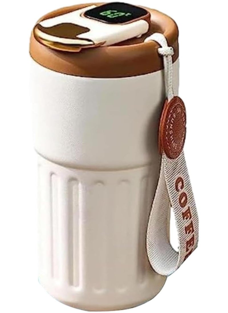 Smart Vacuum Flask, Digital LED Temperature Smart Coffee Mug, 450ml Portable Vacuum Insulated Travel Mug, Water Bottle Spill Proof for Home Car Travel