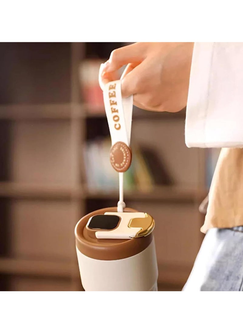 Smart Vacuum Flask, Digital LED Temperature Smart Coffee Mug, 450ml Portable Vacuum Insulated Travel Mug, Water Bottle Spill Proof for Home Car Travel