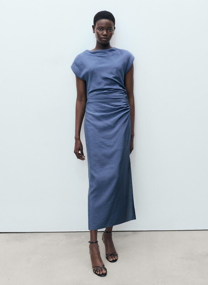 Draped Straight Dress
