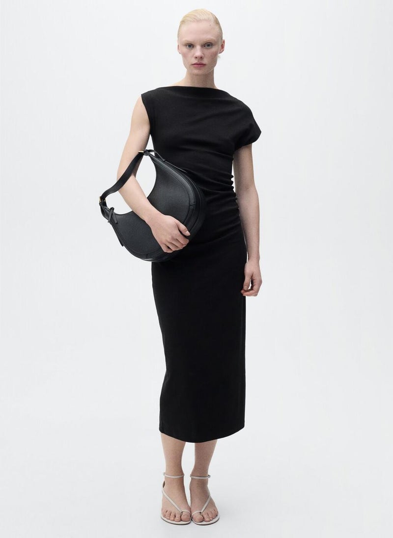 Draped Midi-Dress
