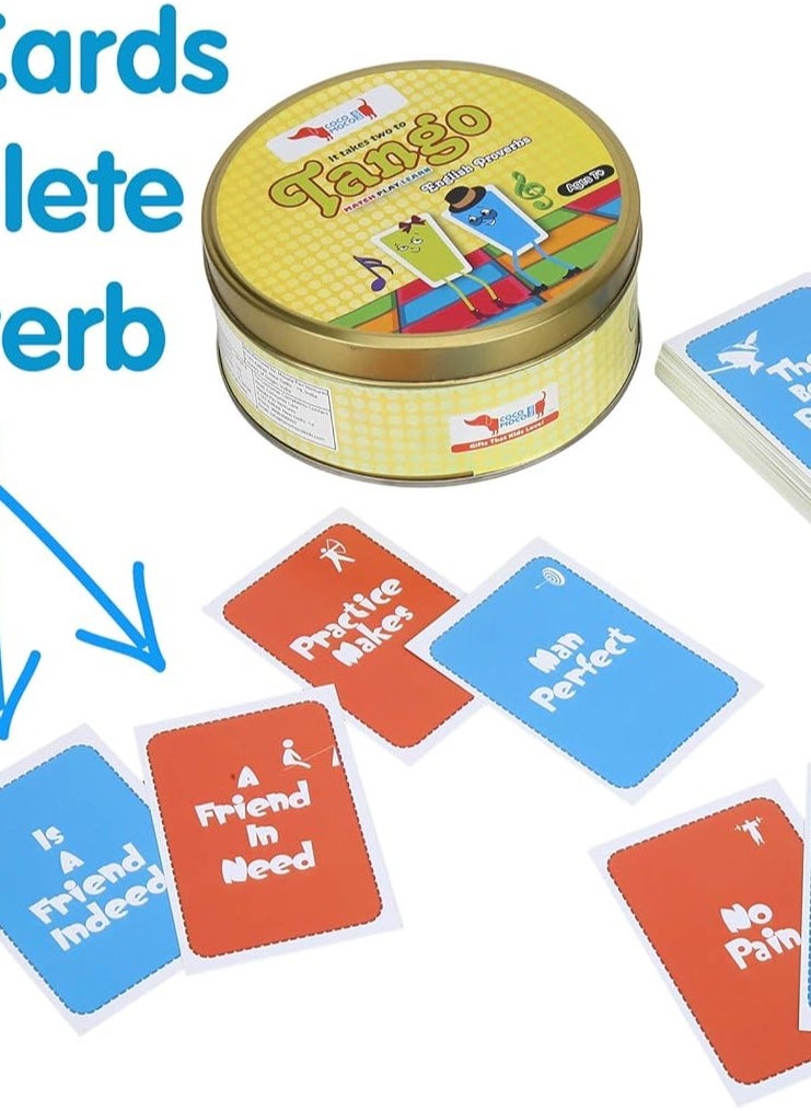 CocoMoco Kids Tango proverbs - playing card games to learn english, educational toy memory game for ages 5-12 year old boys girls