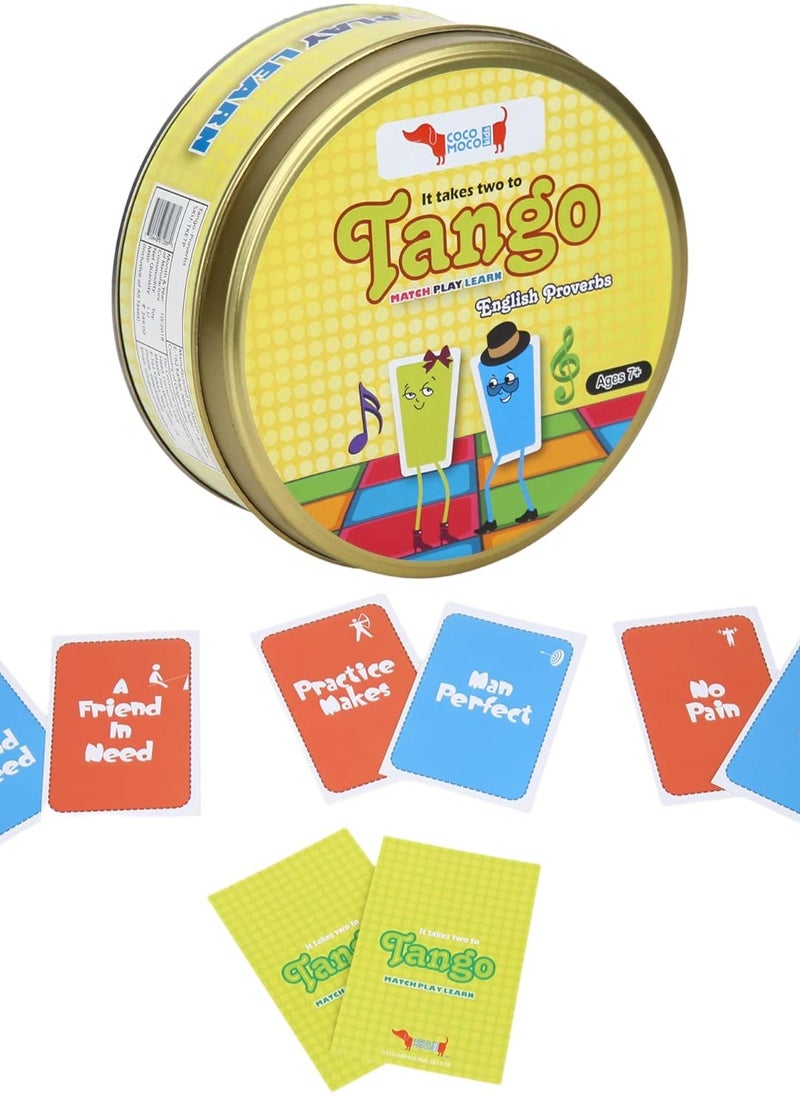 CocoMoco Kids Tango proverbs - playing card games to learn english, educational toy memory game for ages 5-12 year old boys girls