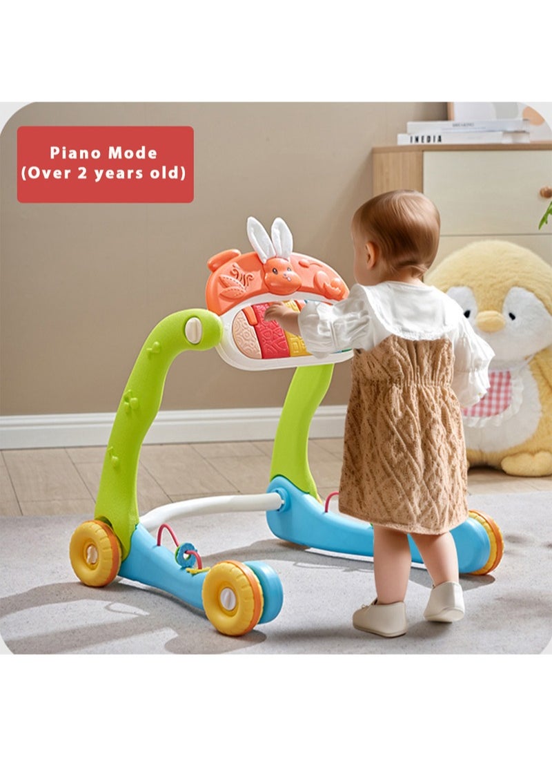 3 in 1 Baby Play Mat Gym, Kick and Play Piano Gym with Music Light, Activity Tummy Time Play mat with 5 Learning Sensory Toys, Infant Gifts for Newborn Baby Toddler 0-14 Months