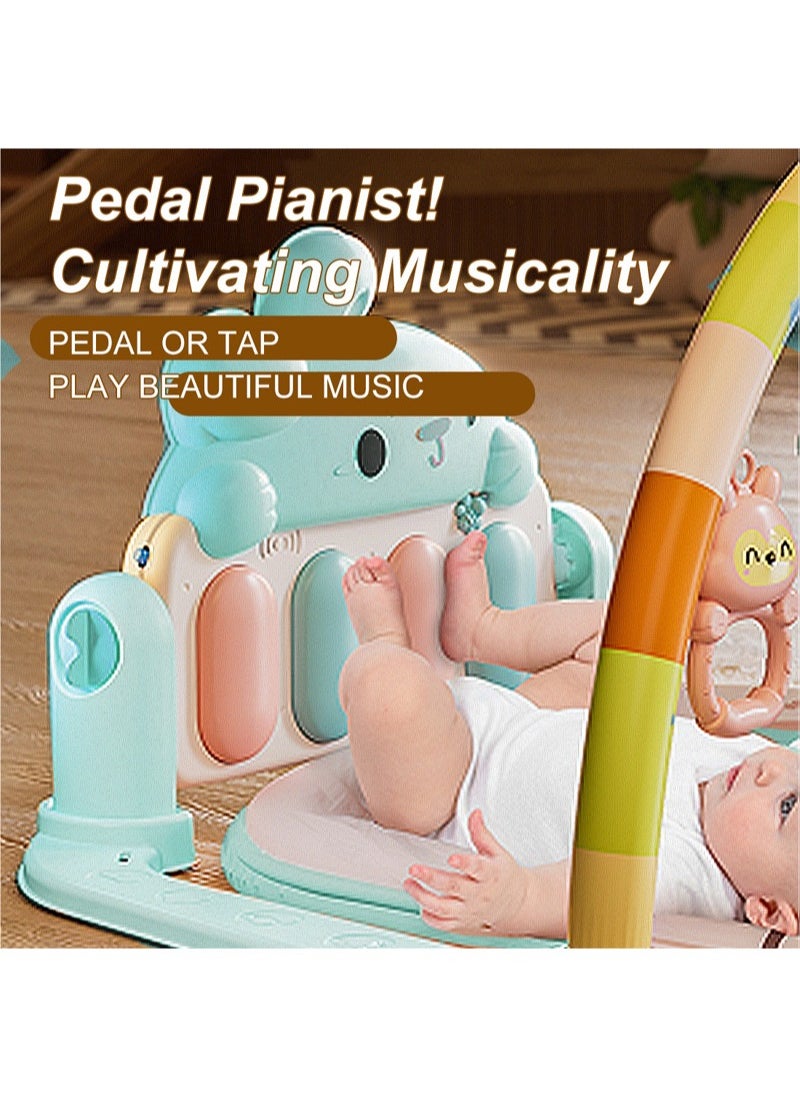 Baby Gyms Play Mats Musical Activity Center Baby Piano Gym Mat Tummy Time Padded Mat for Newborn Toddler Infants