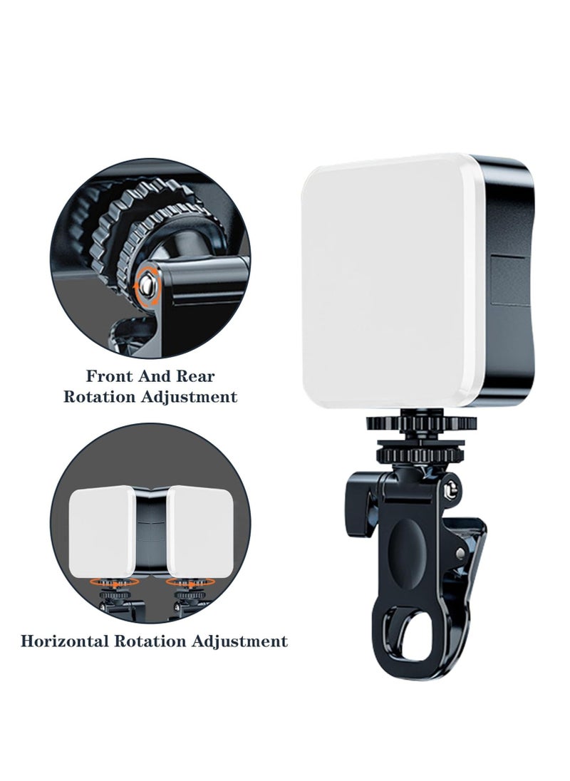 Rectangle Selfie Light with Tripod Stand, LED Light Phone Tripod Portable Phone Holder for iPhone Android Laptop Tablet Video Conference Lighting YouTube Makeup TIK Tok Live Stream