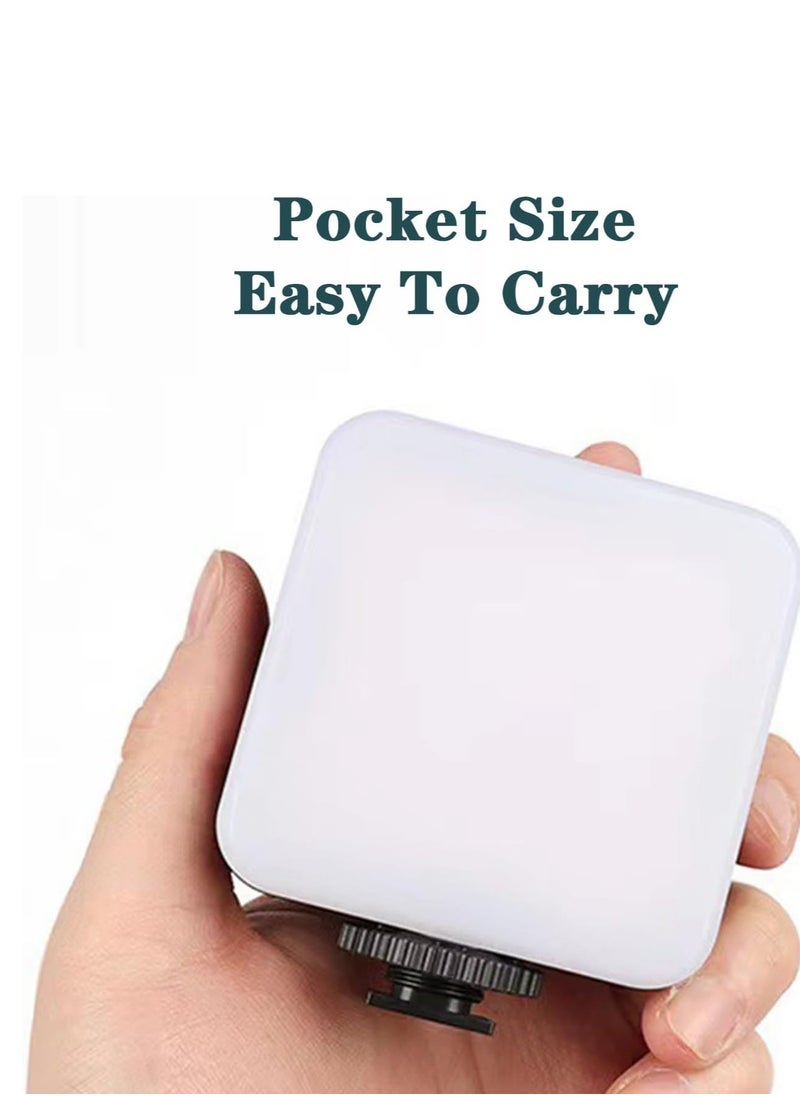 Rectangle Selfie Light with Tripod Stand, LED Light Phone Tripod Portable Phone Holder for iPhone Android Laptop Tablet Video Conference Lighting YouTube Makeup TIK Tok Live Stream