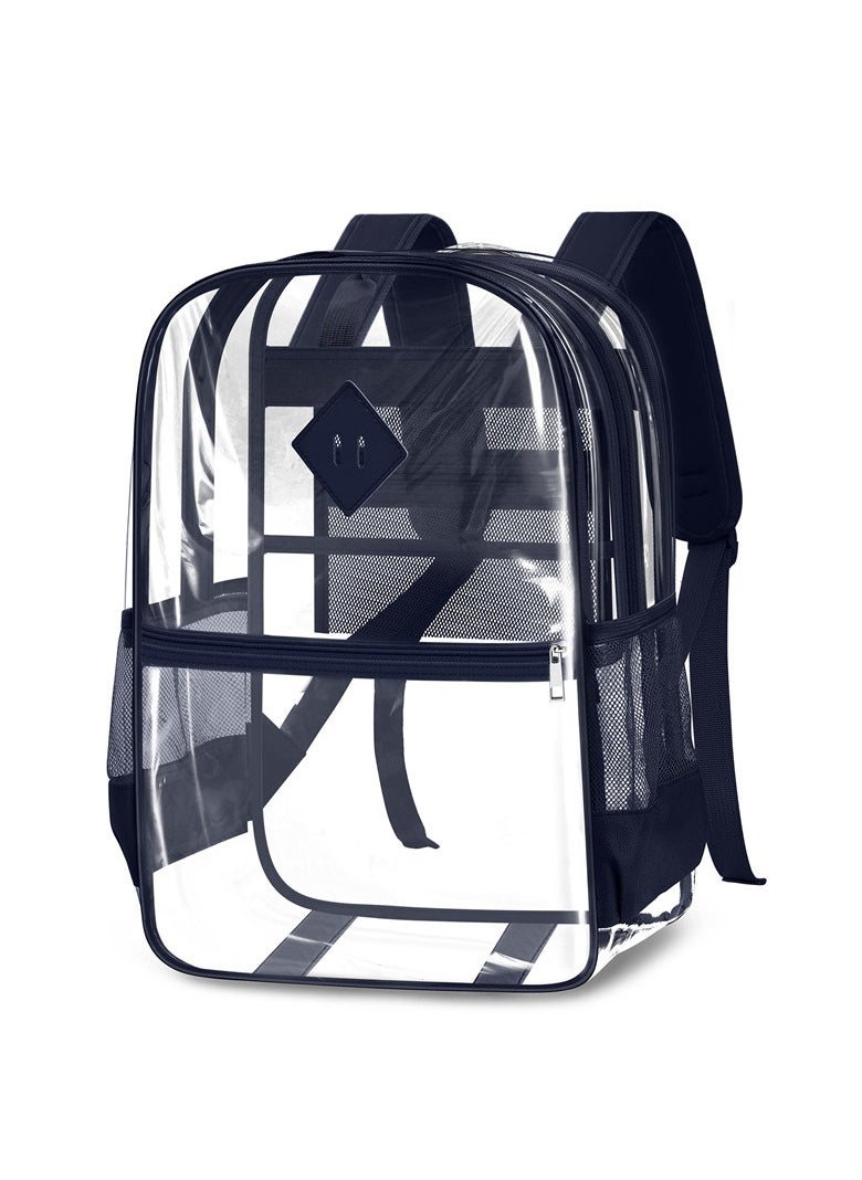 PVC Transparent Backpack Waterproof Large Capacity Senior Male and Female Student Backpack 34*43*15CM