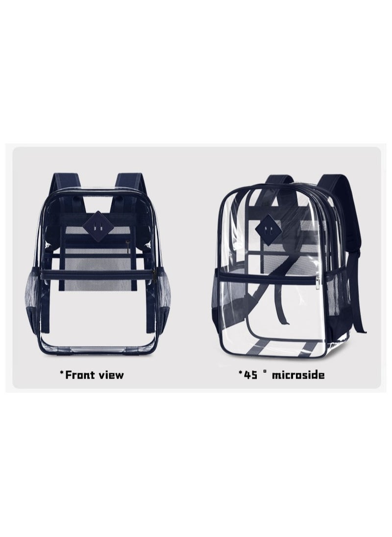 PVC Transparent Backpack Waterproof Large Capacity Senior Male and Female Student Backpack 34*43*15CM
