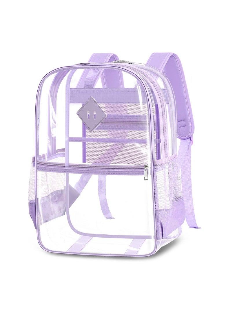 PVC Transparent Backpack Waterproof Large Capacity Senior Male and Female Student Backpack 34*43*15CM