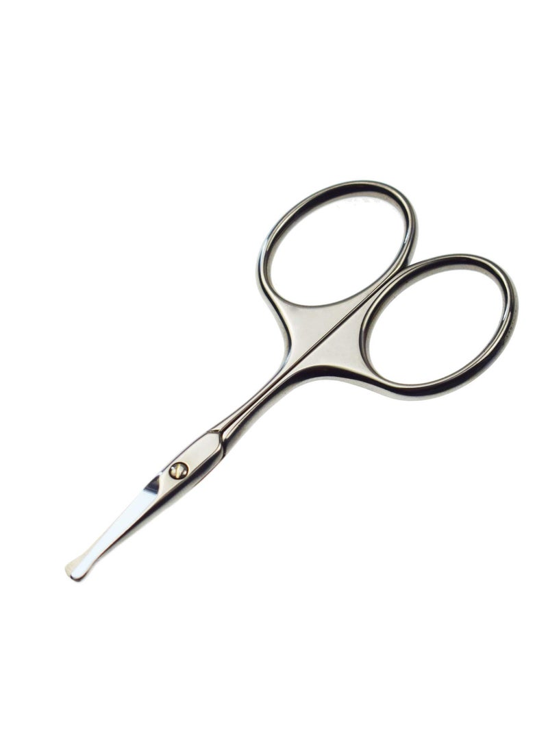 Nose Hair Scissors  Beard Eyebrow Trimmer Scissors Stainless Steel Professional Facial Hair Beard Eyelashes Ear Hairs and Moustache Scissors Trimmer Round Head