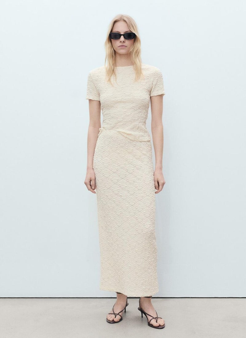 Textured Fitted Skirt