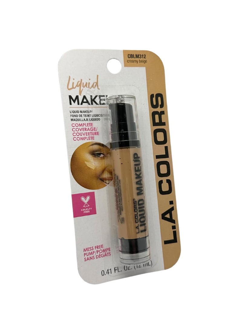 L.A. Colors Professional Series Liquid Makeup, Creamy Beige, 0.42 Fl. Oz
