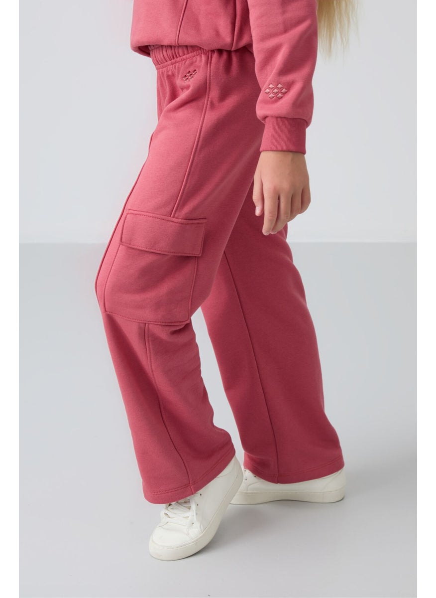 Wild Rose Cotton Fluffy Soft Texture Standard Fit Embroidered Girls Tracksuit - 75159