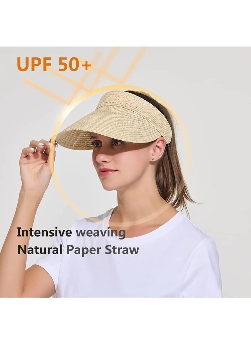 Women's Straw Visor Hat