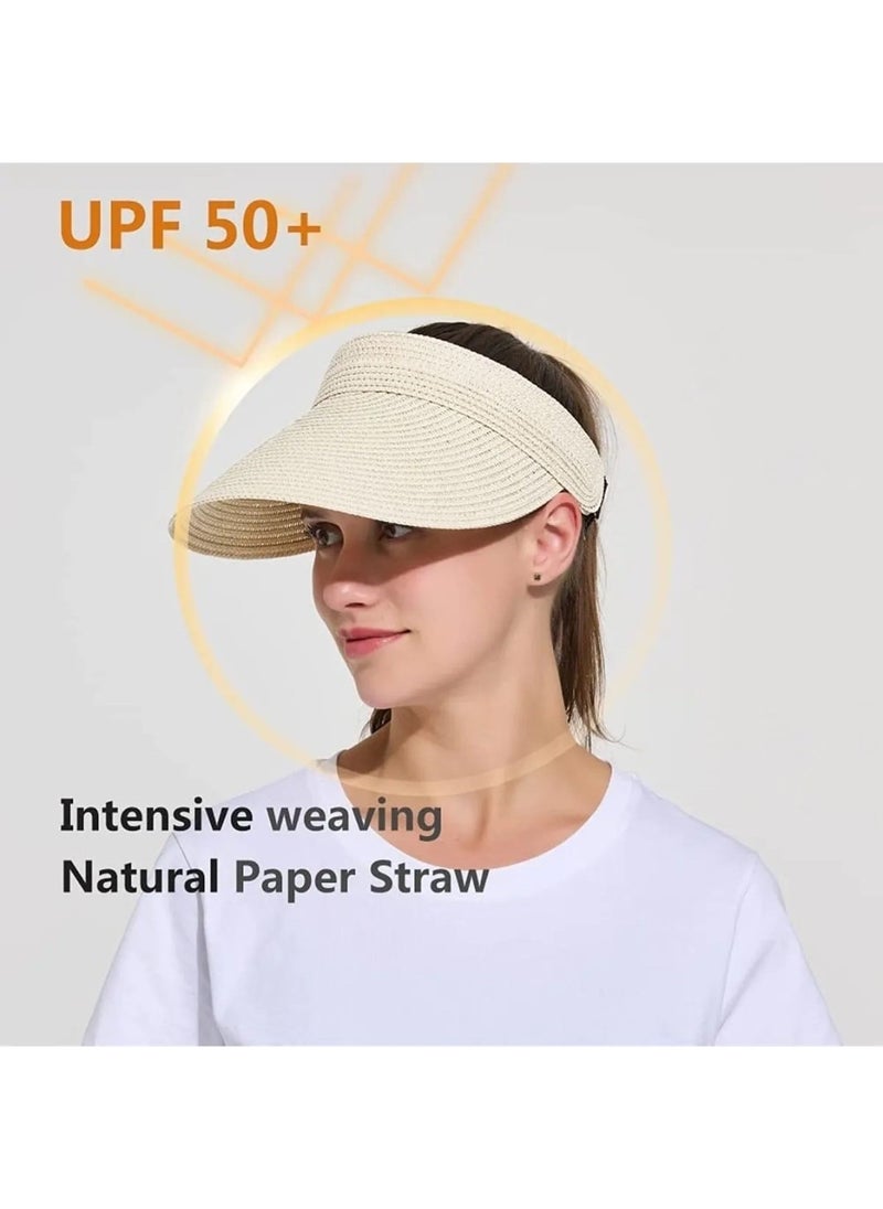 Women's Straw Visor Hat