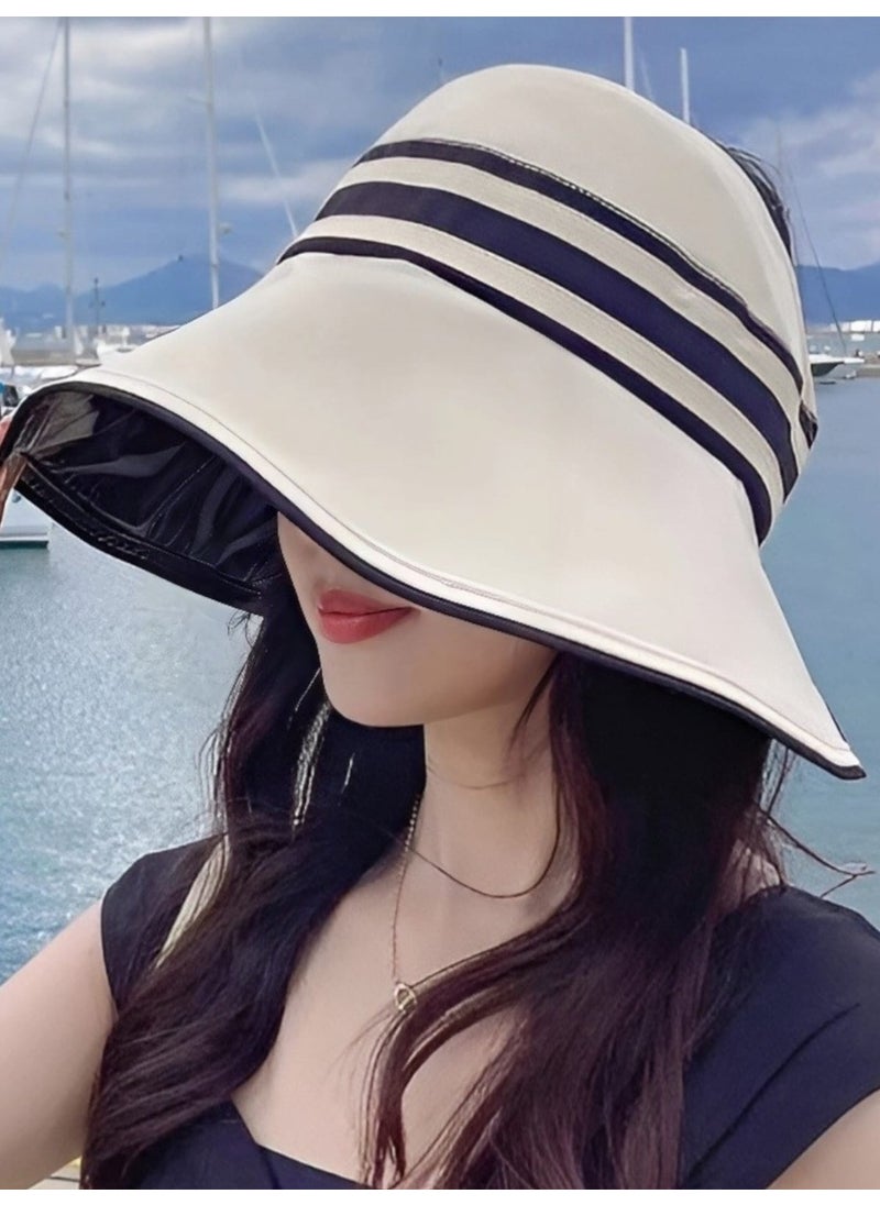 Women's Wide Brim Summer Straw Hat with Starfish Detail