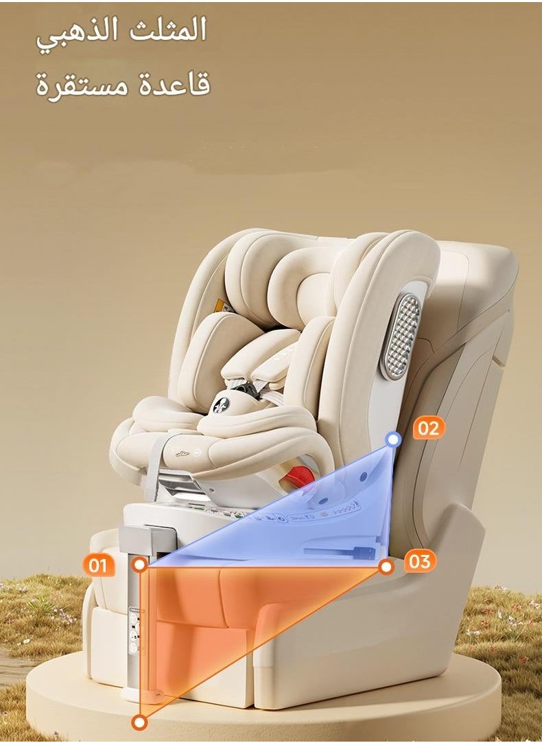 German DWARFOO Portable Car Seat for Babies & Children Aged 0 - 12, with 5 - Point Harness & Foldable Support Leg, Ideal for In - car Use-Black