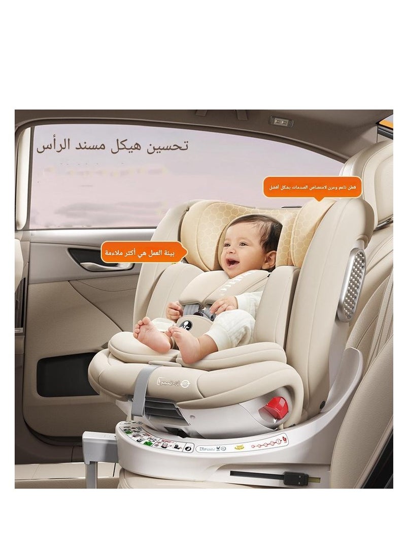 German DWARFOO Portable Car Seat for Babies & Children Aged 0 - 12, with 5 - Point Harness & Foldable Support Leg, Ideal for In - car Use-Black