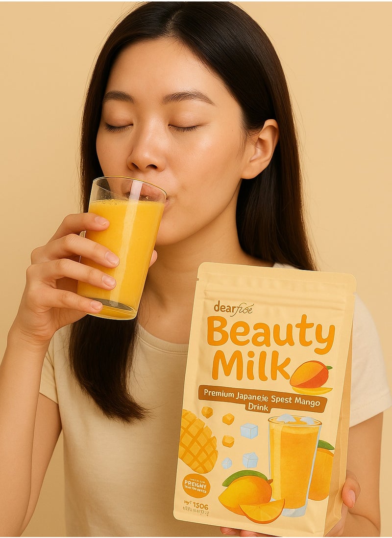 Dear Face Beauty Milk Mango Drink – 180g | Whitening Drink with Collagen & Vitamins | Best Beauty Drink for Glowing Skin