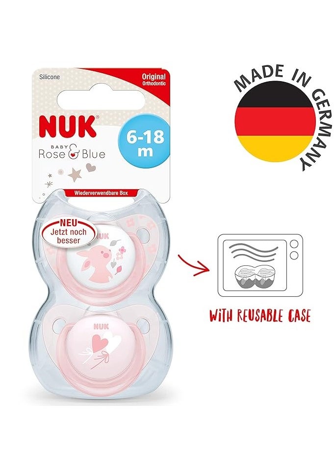 Pacifiers | 2-Pack Soothers | Heart  Nipple | BPA-Free Silicone Pacifiers  |  Sleep Anti-Flatulence  |  Baby Teething Toy