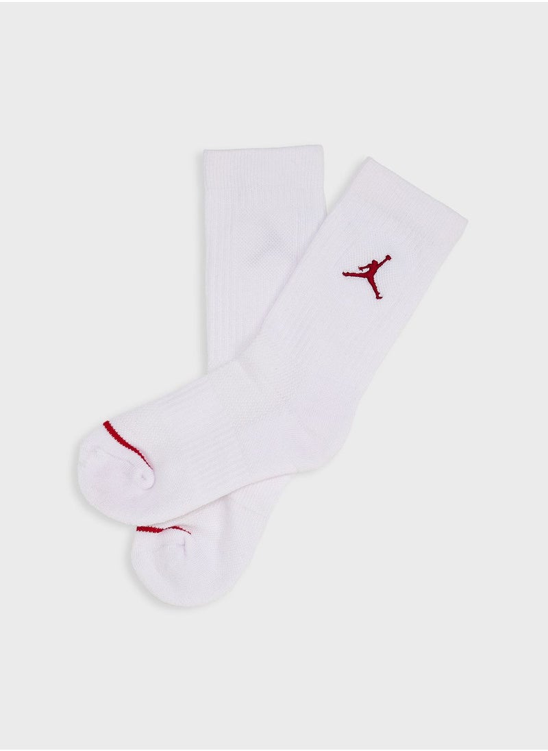 Kids 3 Pack Jordan Jumpman Cushion Crew Socks