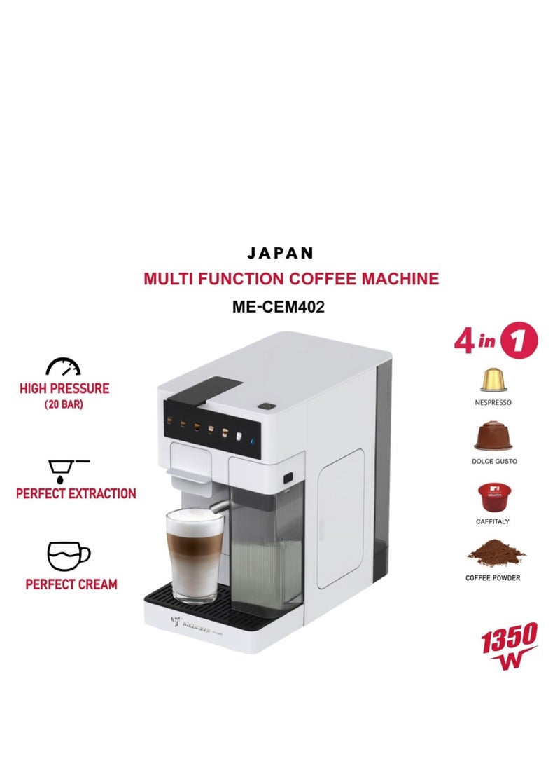 4 in 1 Coffee Machine with Coffee Capsule Multi function