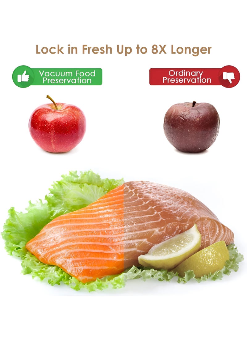 Automatic Vacuum Sealer Device Machine with Sealing Bag Two Mode Sealing Food Preservation Compact Size User Friendly Operation Large Suction Vacuum Seal for Dry and Wet Food Universal Sealer