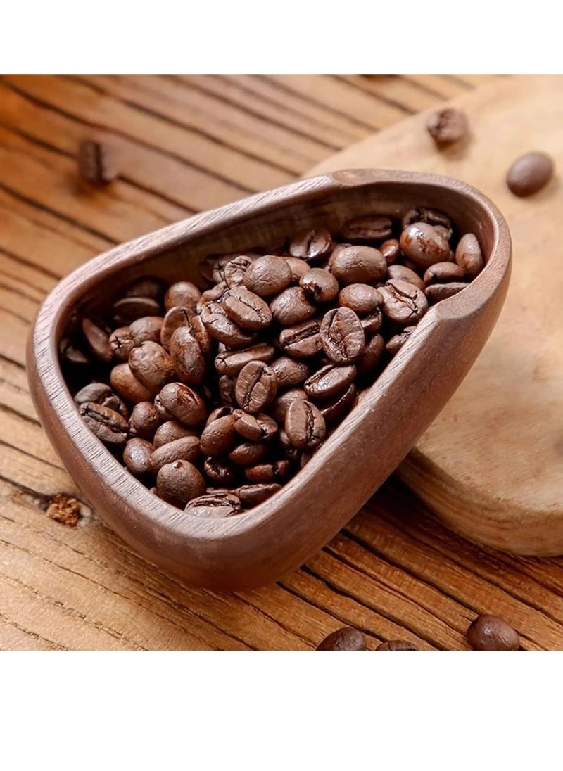 Coffee Bean Weighing Bowl, Coffee Beans Dosage Tray, Elegant Design Lightweight Espresso Bean Spoon Shovel, Portable And Durable Coffee Bean Cup Weigh Container, (1pc, Walnut Brown)